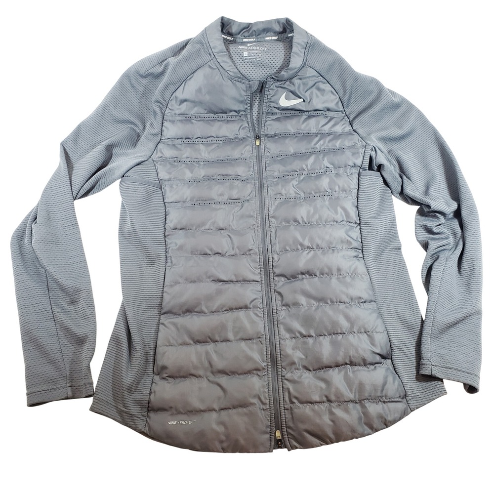Nike Aeroloft Golf Jacket Gray Puffer‎ Lightweight Womens Size M